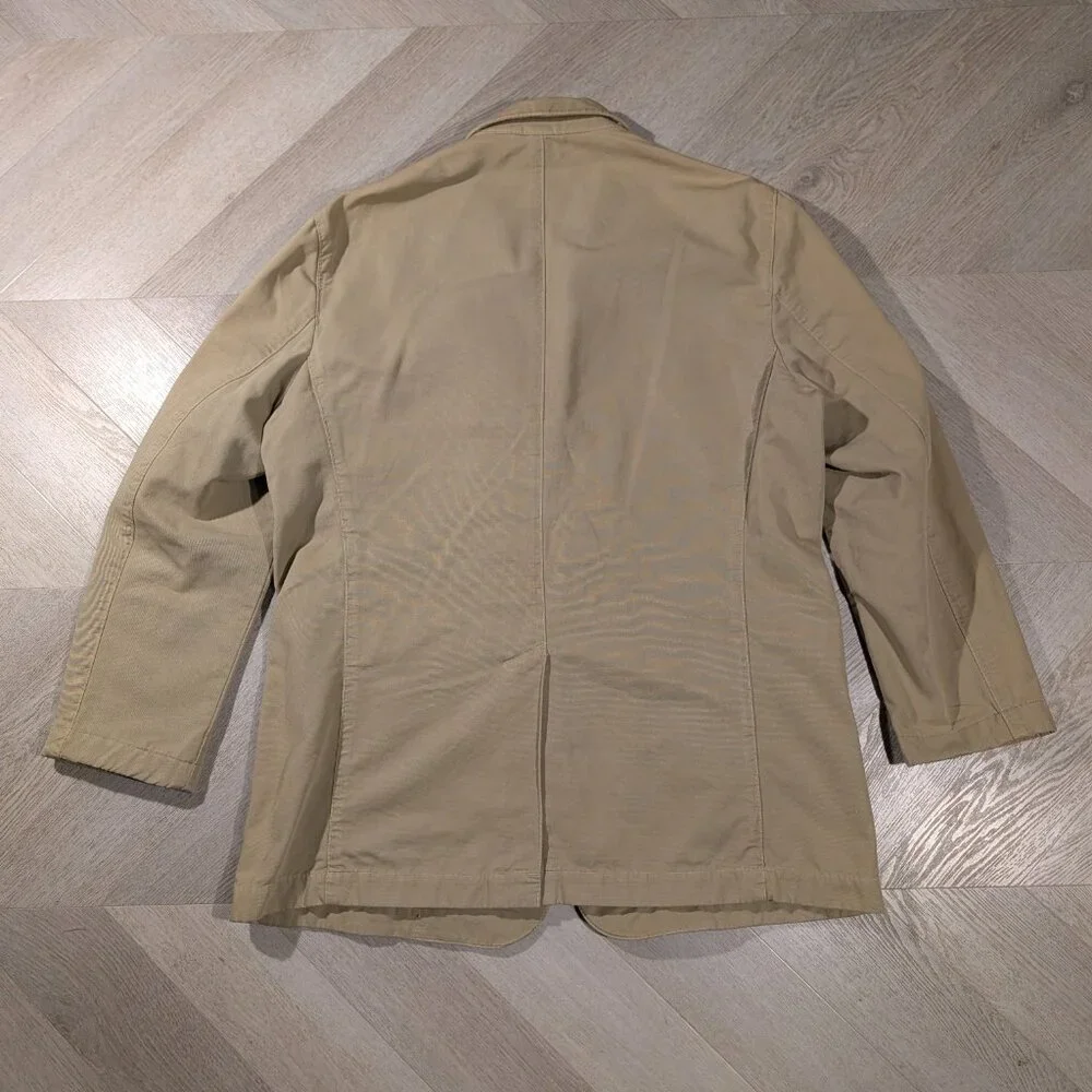 Express Design Studio Khaki Chino Blazer Men's Size 42R Tan Lightweight